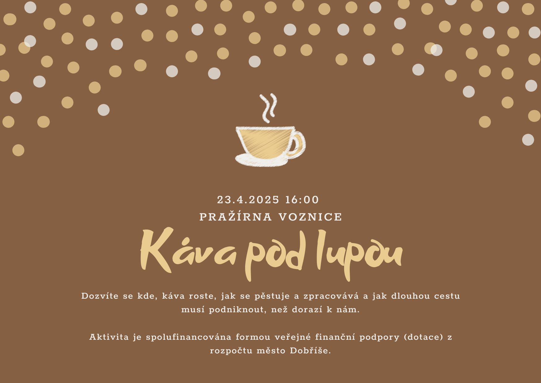 Hnědý Tečky Káva Přání Brzkého Uzdravení